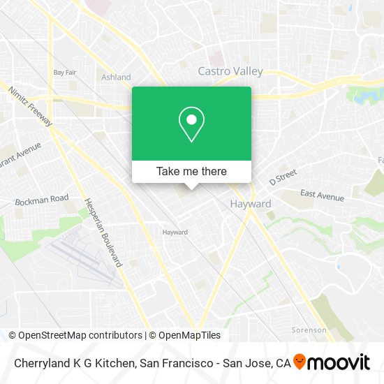 Mapa de Cherryland K G Kitchen
