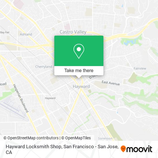 Mapa de Hayward Locksmith Shop