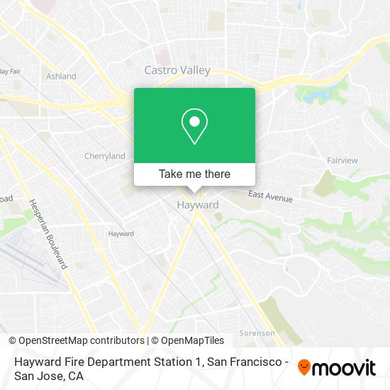 Hayward Fire Department Station 1 map