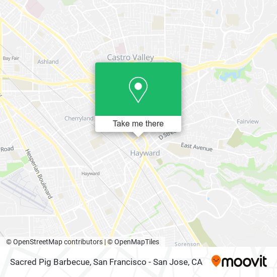 Sacred Pig Barbecue map