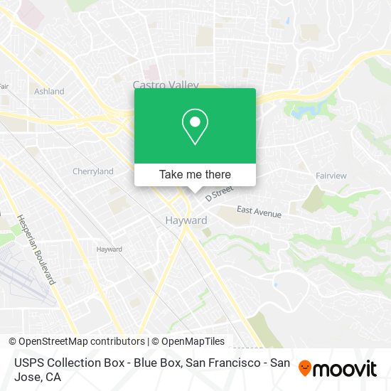 Mapa de USPS Collection Box - Blue Box