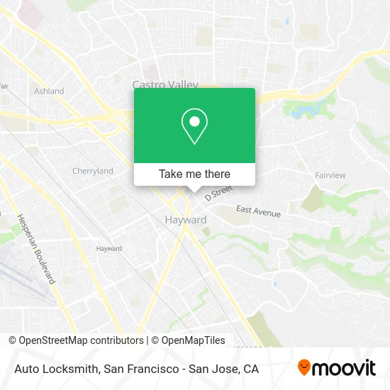 Auto Locksmith map