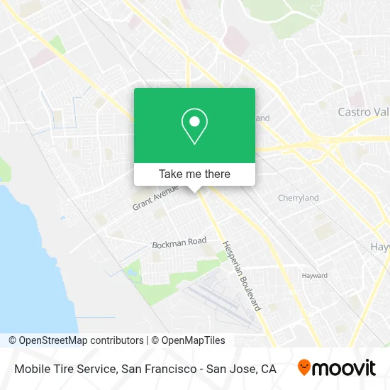Mobile Tire Service map