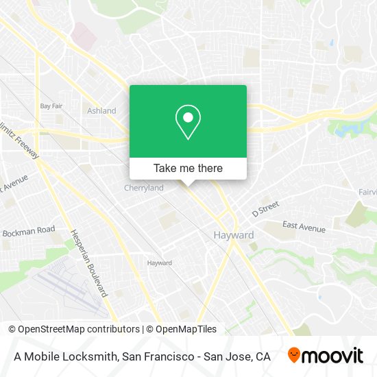 Mapa de A Mobile Locksmith