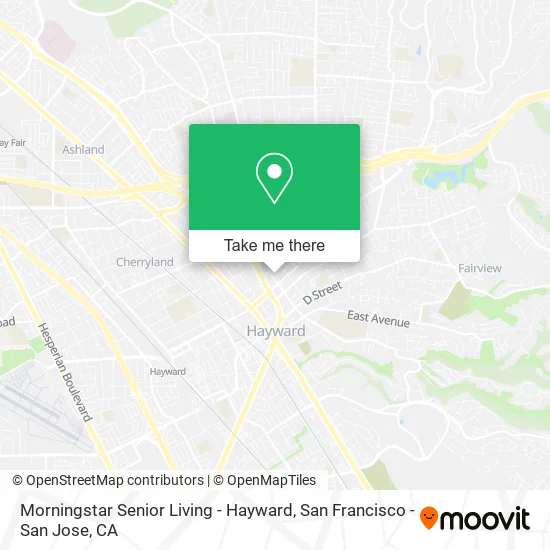 Mapa de Morningstar Senior Living - Hayward