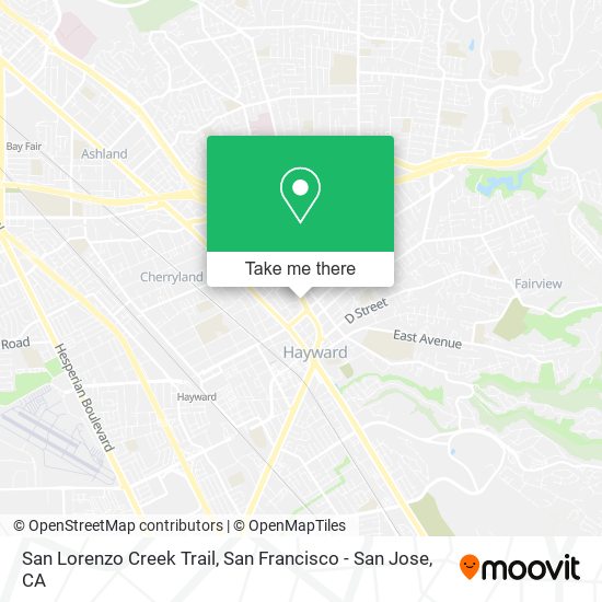 San Lorenzo Creek Trail map