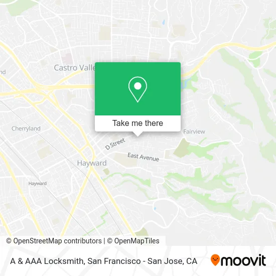 A & AAA Locksmith map