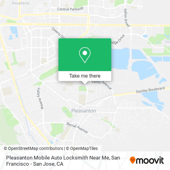 Pleasanton Mobile Auto Locksmith Near Me map