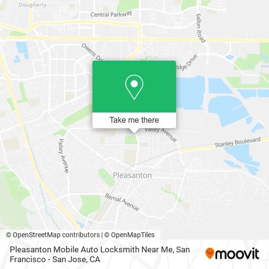 Pleasanton Mobile Auto Locksmith Near Me map