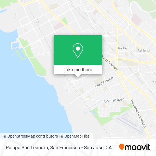 Palapa San Leandro map