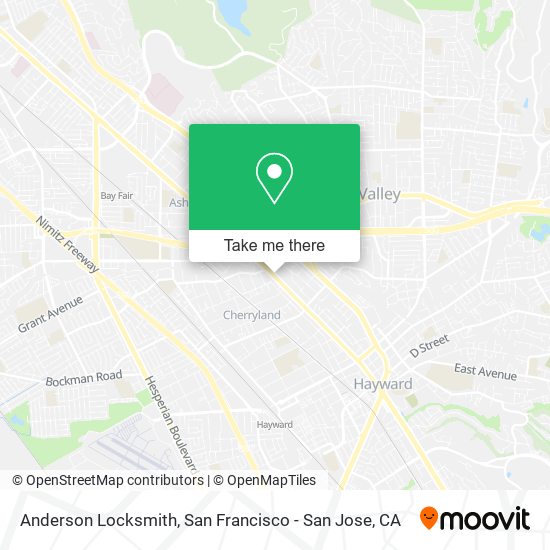 Mapa de Anderson Locksmith