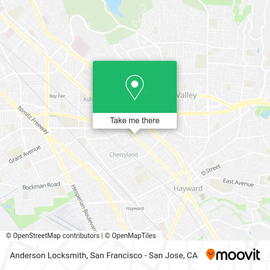 Anderson Locksmith map