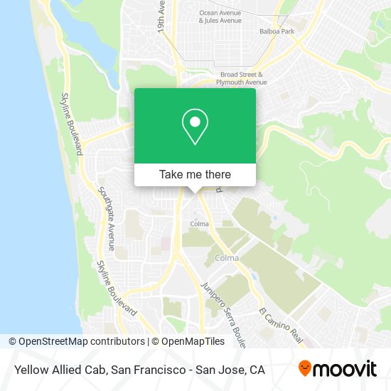 Yellow Allied Cab map