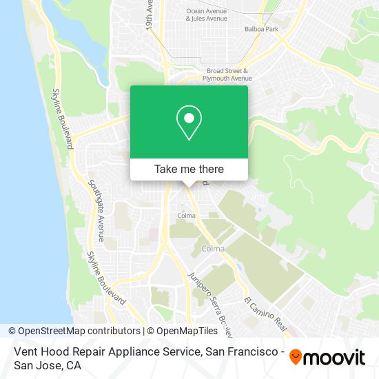 Vent Hood Repair Appliance Service map