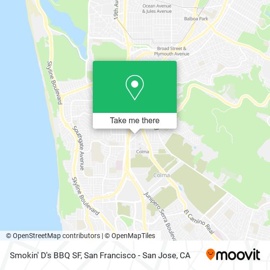 Smokin' D's BBQ SF map