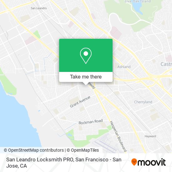 Mapa de San Leandro Locksmith PRO
