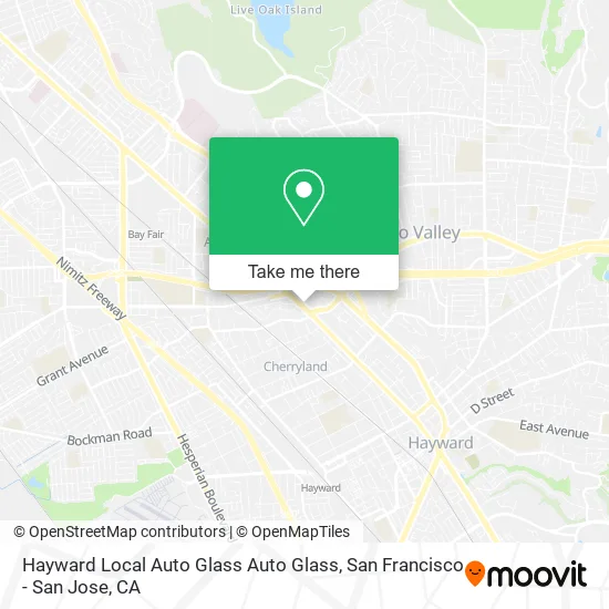 Hayward Local Auto Glass Auto Glass map