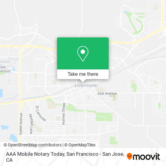 Mapa de AAA Mobile Notary Today