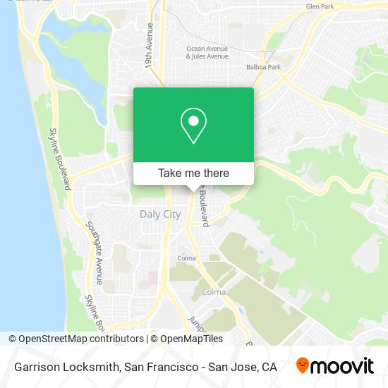 Garrison Locksmith map