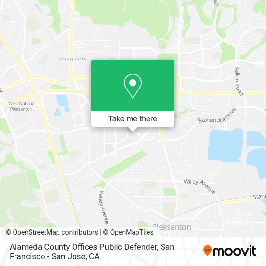 Alameda County Offices Public Defender map