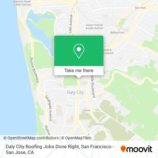 Daly City Roofing Jobs Done Right map