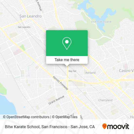 Bitw Karate School map