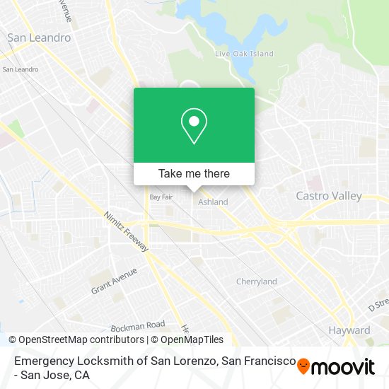 Emergency Locksmith of San Lorenzo map
