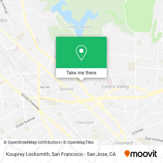 Mapa de Kouprey Locksmith