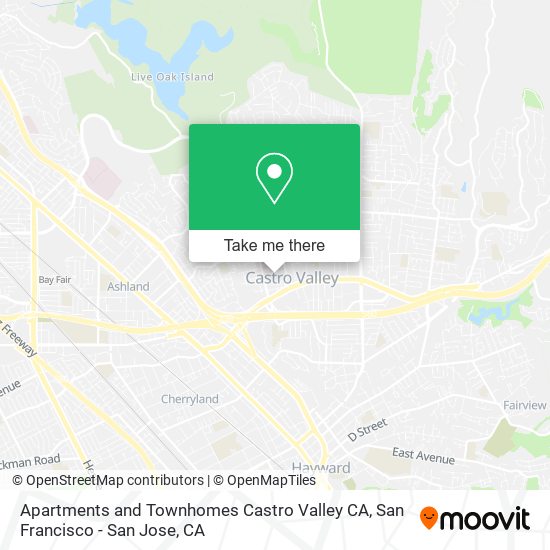 Mapa de Apartments and Townhomes Castro Valley CA