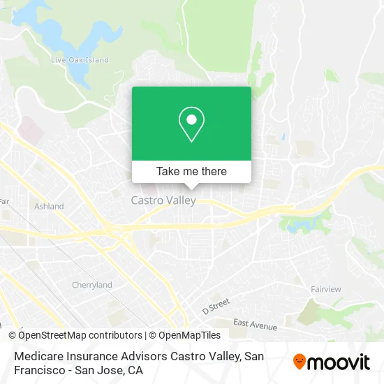 Mapa de Medicare Insurance Advisors Castro Valley