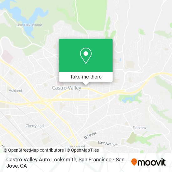 Mapa de Castro Valley Auto Locksmith