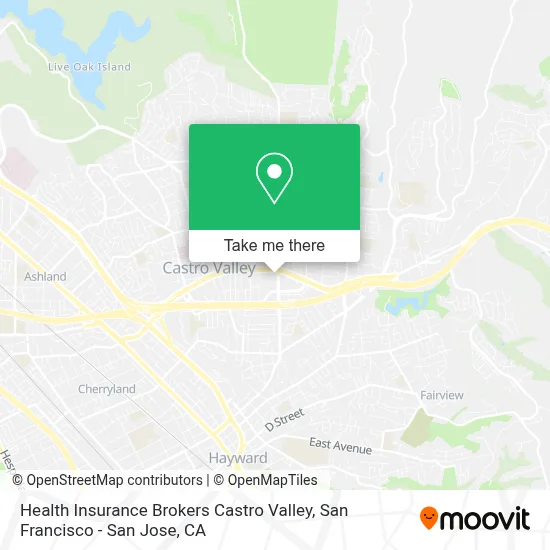 Health Insurance Brokers Castro Valley map