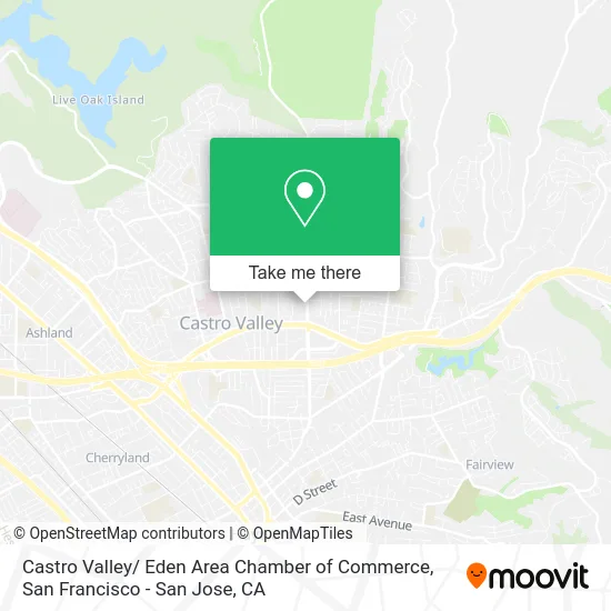 Castro Valley/ Eden Area Chamber of Commerce map