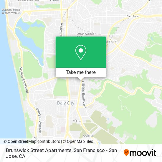 Brunswick Street Apartments map