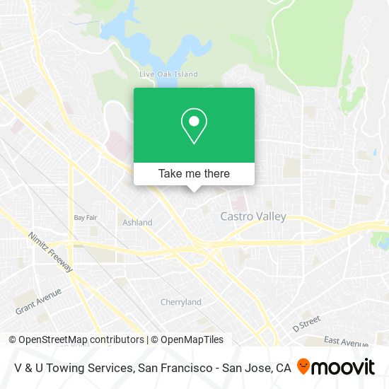 V & U Towing Services map