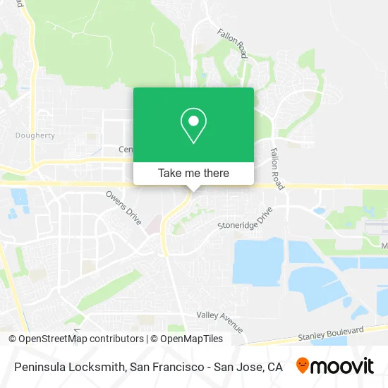 Mapa de Peninsula Locksmith