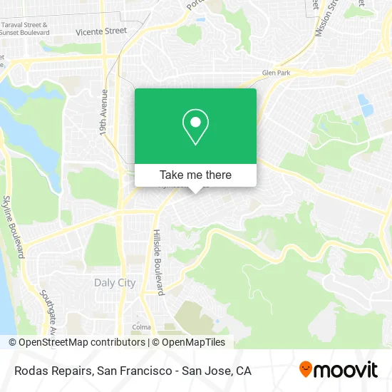 Rodas Repairs map