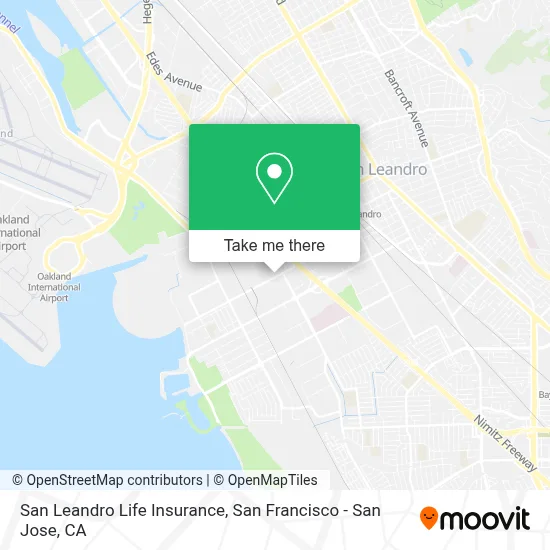 San Leandro Life Insurance map