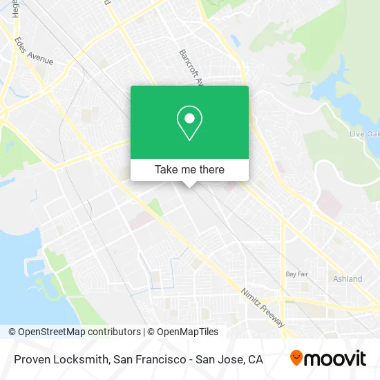Mapa de Proven Locksmith
