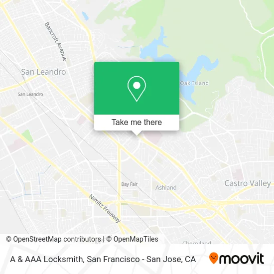 A & AAA Locksmith map
