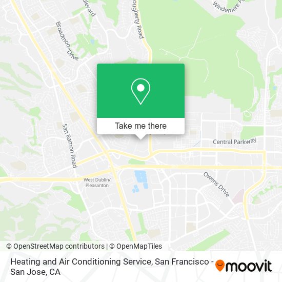 Heating and Air Conditioning Service map