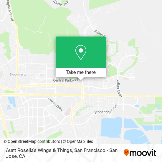Aunt Rosella's Wings & Things map