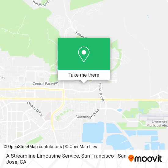 A Streamline Limousine Service map