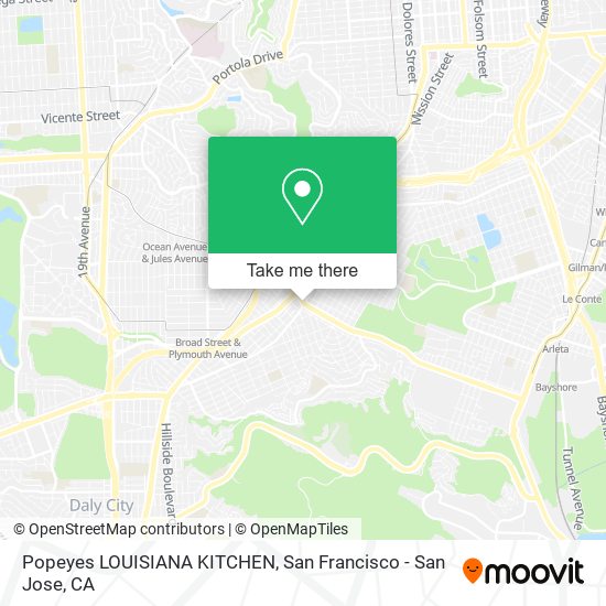 Popeyes LOUISIANA KITCHEN map