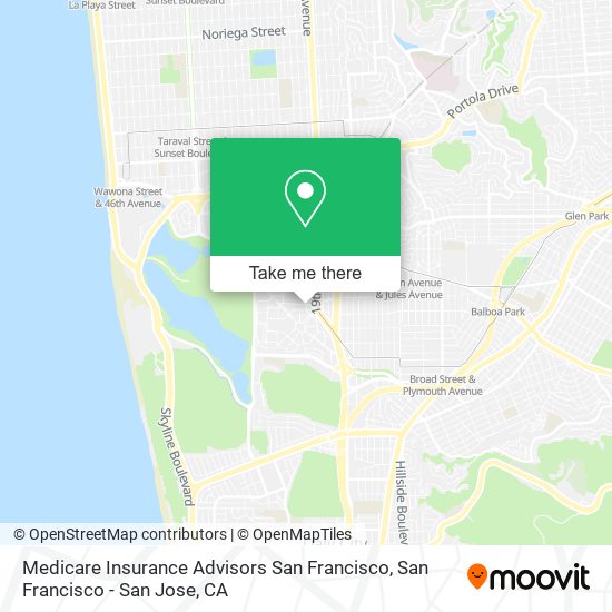 Medicare Insurance Advisors San Francisco map