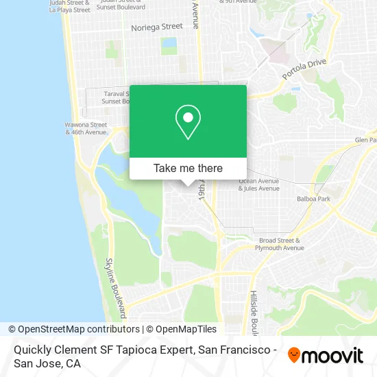 Quickly Clement SF Tapioca Expert map