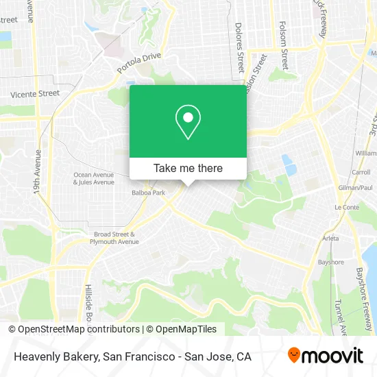 Mapa de Heavenly Bakery