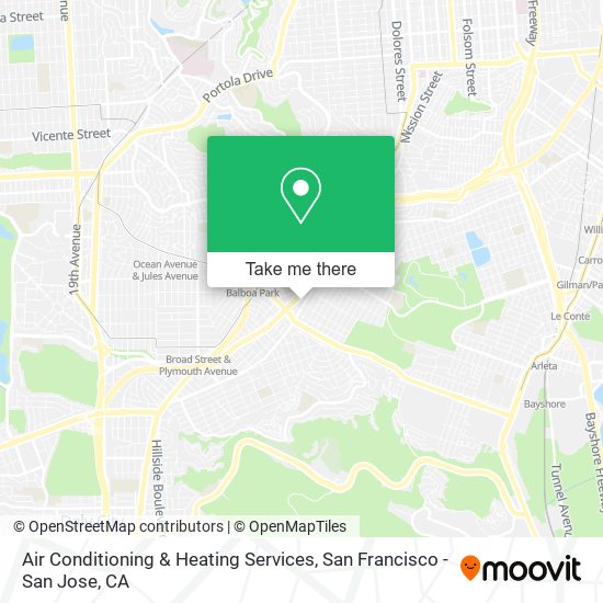 Air Conditioning & Heating Services map