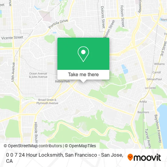 Mapa de 0 0 7 24 Hour Locksmith