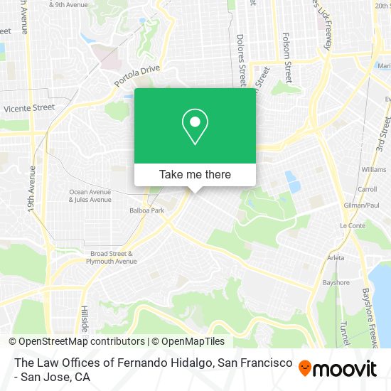 The Law Offices of Fernando Hidalgo map